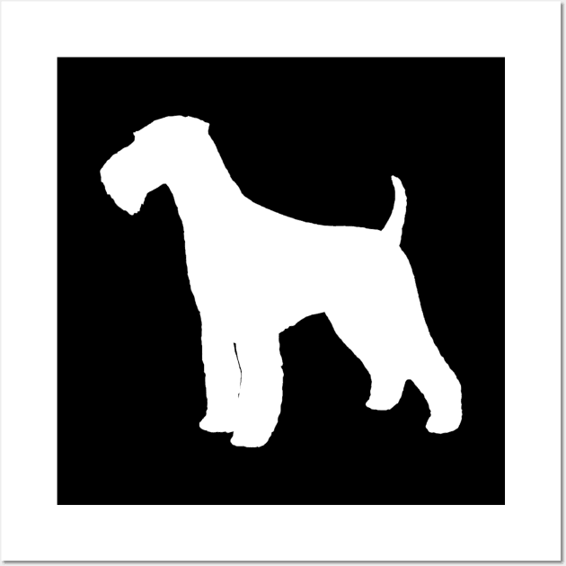 Airedale Terrier Dog Breed Silhouette Wall Art by Coffee Squirrel